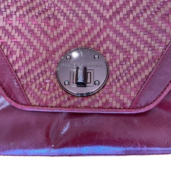 Elliott Lucca Burgundy Leather Purse OS - Picture 2 of 9
